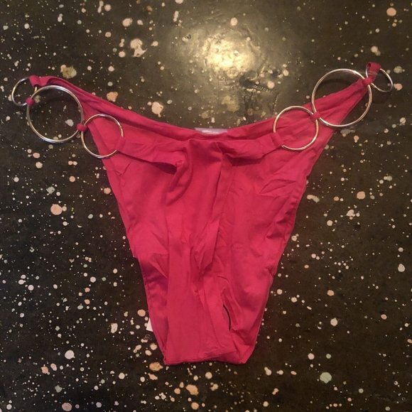 Monica Hansen Beachwear Icon Bikini Bottom Azalea Pink Swim M NWT $150 - Picture 5 of 5